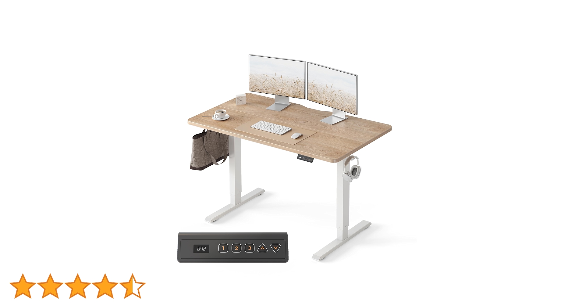 Amazon | FEZIBO 電動 昇降式デスク スタンディングデスク 幅120cm